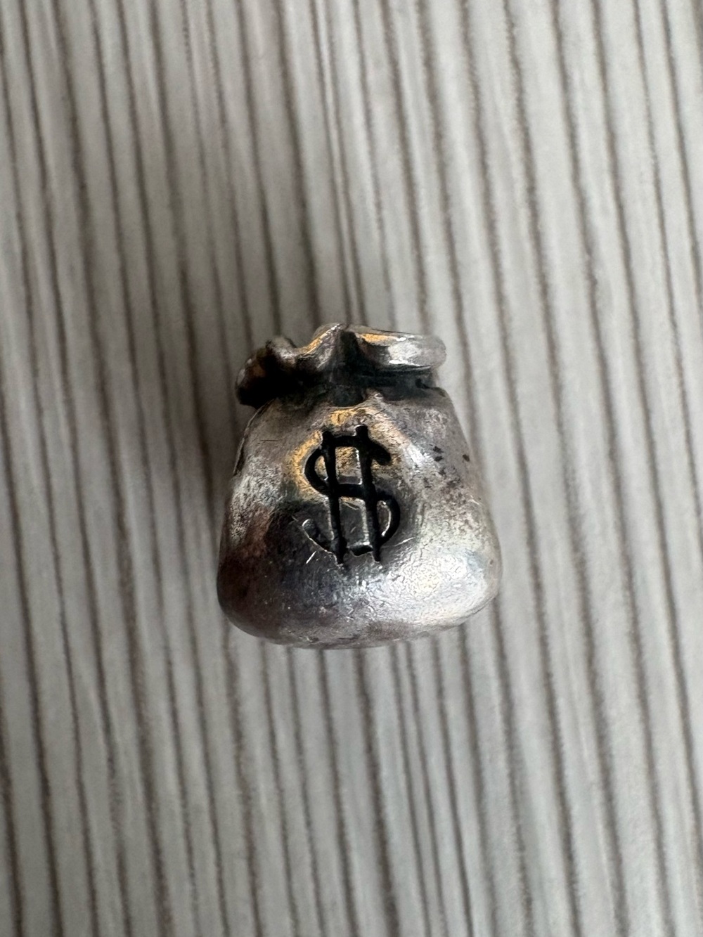 Pandora Silver-Tone Money Bag Charm with Dollar Emblem